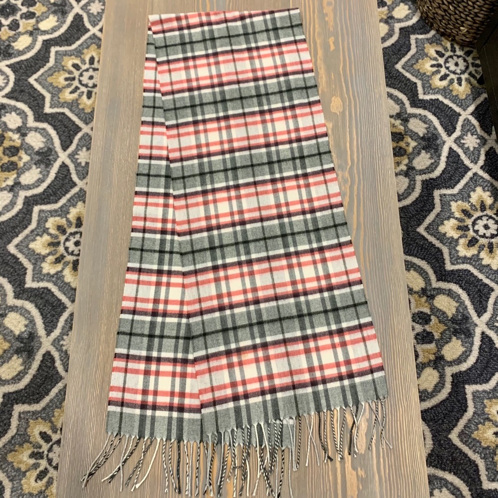 Merona Soft Black, Pink and White Plaid Scarf